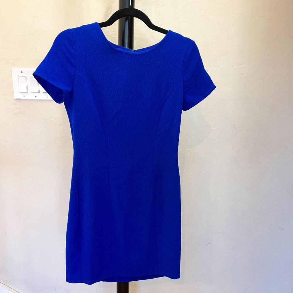 Cobalt Royal Blue Short Sleeve Dress